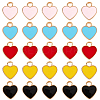 100Pcs 5 Colors Alloy Enamel Charms ENAM-SC0005-32-1