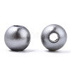 Spray Painted ABS Plastic Imitation Pearl Beads OACR-T015-05A-02-1