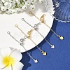 4Pcs 2 Colors Brass End Chains FIND-YW0010-34-5