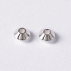 Silver Color Plated Brass Bicone Spacer Beads X-KK-EC008-S-NF-4