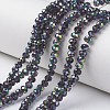 Electroplate Transparent Glass Beads Strands EGLA-A034-T2mm-Q09-1