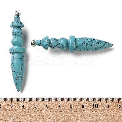 Dyed Synthetic Turquoise Big Pendants G-H338-03P-06-1