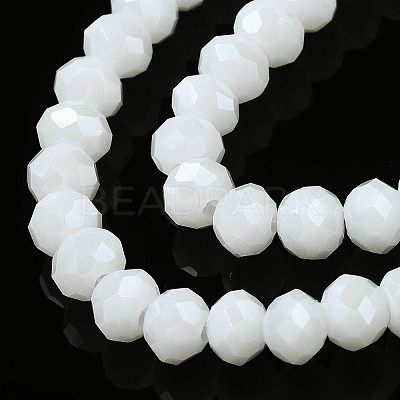 Electroplate Glass Beads Strands EGLA-A044-P8mm-A01-1