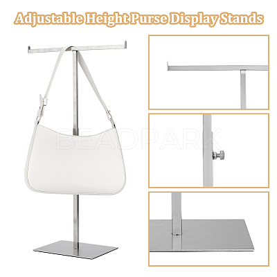 2Pcs Stainless Steel T Bar Single Handbag Rack ODIS-OC0001-93-1