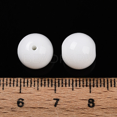 Opaque Solid Color Glass Beads GLAA-N007-10mm-A06-1