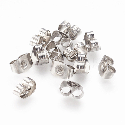 Tarnish Resistant 316 Surgical Stainless Steel Ear Nuts X-STAS-Q037-1-A-1