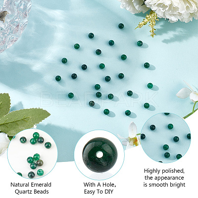 2 Strands Natural Fuchsite Beads Strands G-GO0001-32-1