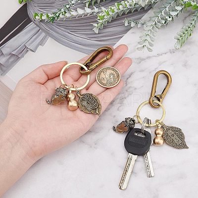 2Pcs Brass Keychain KEYC-FH0001-06-1