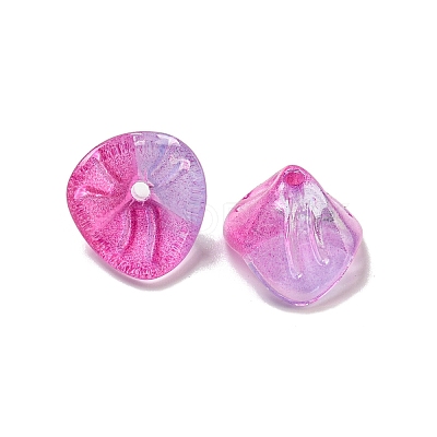 Electroplated Glass Beads GLAA-G119-01F-1