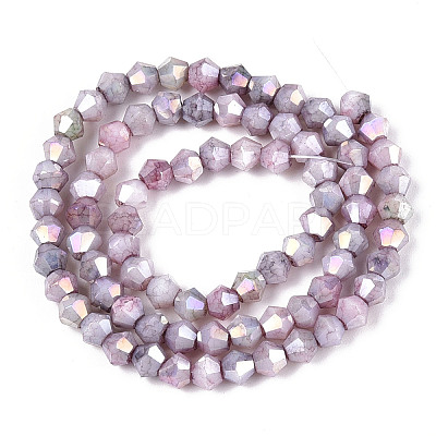 Ombre Effect Dyed Glass Beads Strands X-GLAA-T025-4mm-09C-1