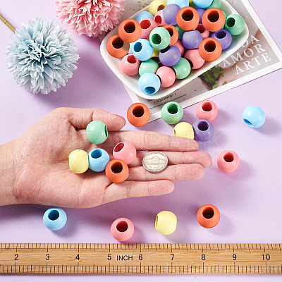 120Pcs 6 Colors Theaceae Wood Bead WOOD-CD0001-07-1