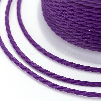 Round Waxed Polyester Cord YC-G006-01-1.0mm-13-1