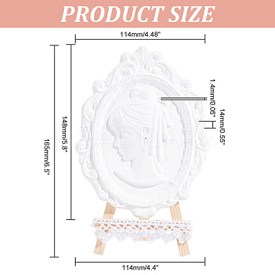 Wood and Gypsum Photo Frames WOOD-WH0029-28-1
