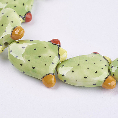 Handmade Porcelain Beads X-PORC-G002-16B-1