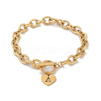 Golden 304 Stainless Steel Charm Bracelets NJEW-K284-01G-A-1