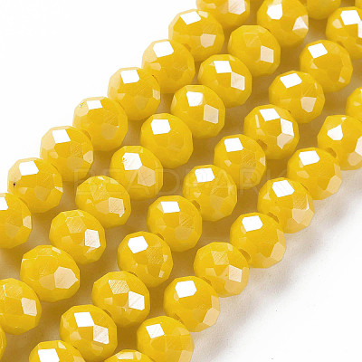 Electroplate Glass Beads Strands EGLA-A034-P3mm-A07-1