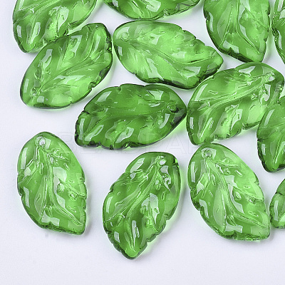 Transparent Spray Painted Glass Pendants X1-GLAA-T013-02-C05-1