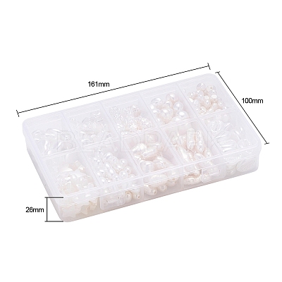 10 Style Imitation Pearl Acrylic Beads Set OACR-YW0001-14-1