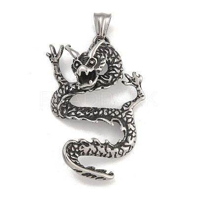 304 Stainless Steel Big Pendants STAS-D110-08AS-1