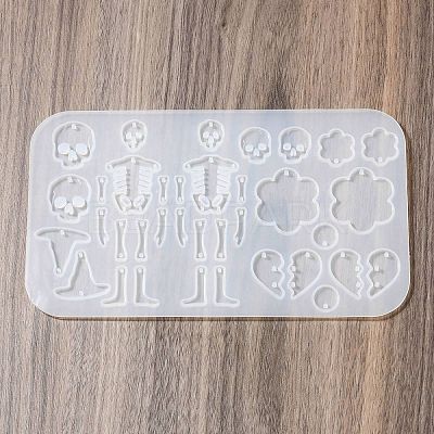 Halloween Theme Silicone Pendant Molds DIY-Q030-05B-1