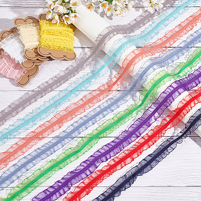 30 Yards 12 Colors Chinlon Elastic Lace Trim EW-FG0001-01-1