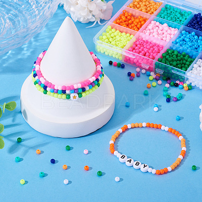 72G 12 Colors Opaque Acrylic Beads SACR-TA0001-54-1