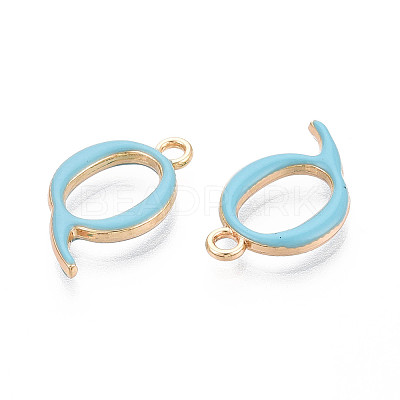 Rack Plating Alloy Enamel Pendants ENAM-T024-53Q-G-1