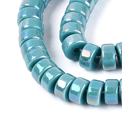 AB Color Plated Opaque Glass Beads Strands LS-GLAA-T026-3x6mm-P08-1