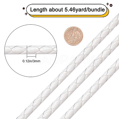 Braided Cowhide Cord WL-WH0003-01A-1