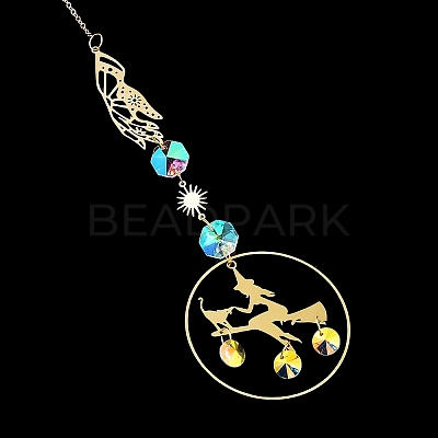 Brass Big Pendant Decorations HJEW-M005-01G-01-1