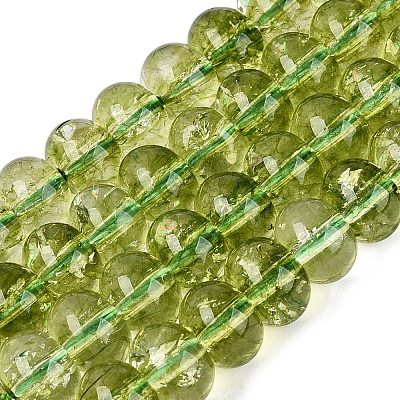 Crackle Transparent Glass Beads Strands GLAA-N074-02B-01-1