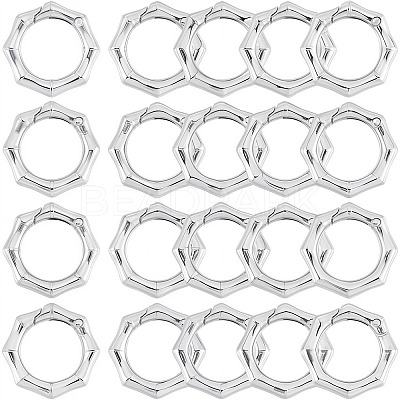 20Pcs Zinc Alloy Spring Gate Rings PALLOY-SP0001-11-1
