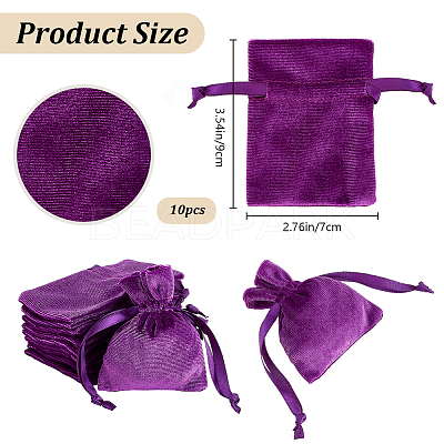 10Pcs Velvet Storage Bags TP-BBC0001-12B-03-1