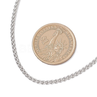2.5MM 304 Stainless Steel Wheat Chain Necklaces NJEW-JN05718-1