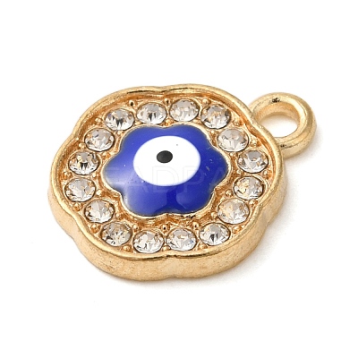 Alloy Enamel Rhinestone Glass Pendants X1-ENAM-U003-02G-08-1