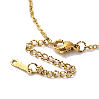 PVD Vacuum Plating 201 Stainless Steel Necklaces NJEW-H033-01G-W-1