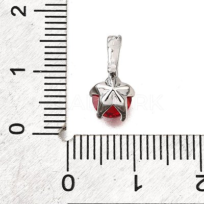 Brass Micro Pave Cubic Zirconia Charms KK-D356-05C-P-1