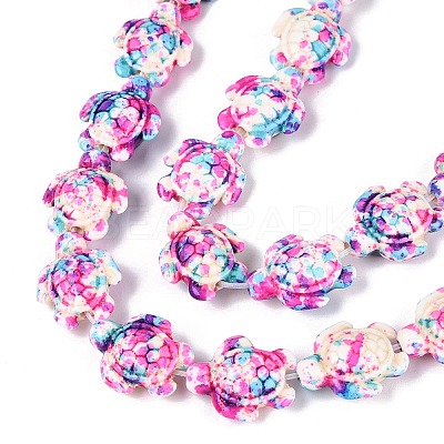 Synthetic Turquoise Dyed Beads Strands G-P507-05C-1