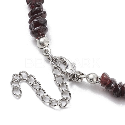Natural Gemstone Beads Anklets AJEW-AN00583-11-1