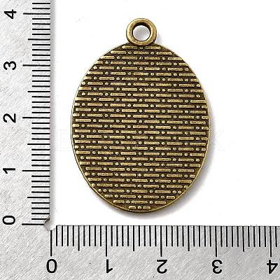 Vintage Tibetan Style Alloy Pendant Cabochon Bezel Settings X-TIBEP-M018-105AB-NF-1