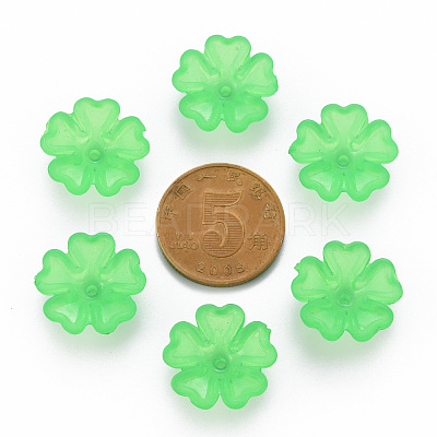 Transparent Frosted Acrylic Bead Caps MACR-S371-04A-734-1
