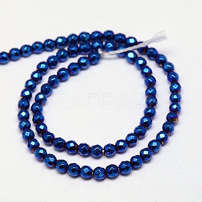 Electroplate Non-magnetic Synthetic Hematite Beads Strands G-J169B-2mm-03-1