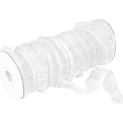 Chinlon Organza Elastic Lace Ribbon EC-WH0013-12A-1