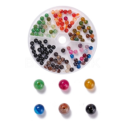 Natural Striped Agate/Banded Agate Beads G-NB0001-45B-1
