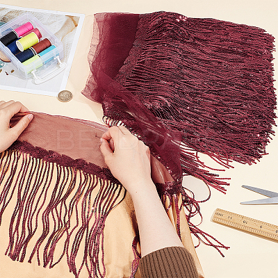 Sequin Tassel Trimming DIY-WH0430-536D-1