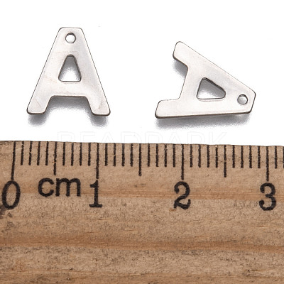 Tarnish Resistant 304 Stainless Steel Letter Charms STAS-O072-A-1