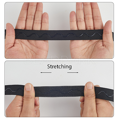 5M Polyester Non-Slip Silicone Elastic Gripper Bands for Garment Sewing SRIB-GF0001-50A-01-1