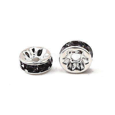 Brass Grade A Rhinestone Spacer Beads RB-A014-Z8mm-18S-1