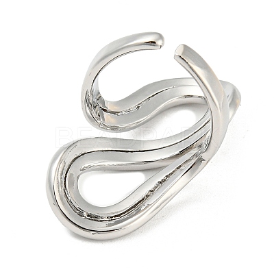 Brass Wrapped Open Cuff Rings RJEW-I100-01P-1