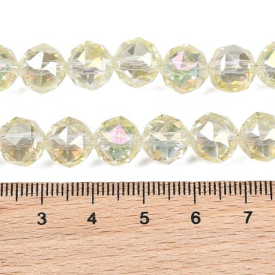 Transparent Electroplate Glass Beads Strands EGLA-N002-34C-B03-1